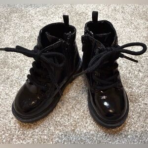 Old Navy Shiny Black Toddler Boots | 5